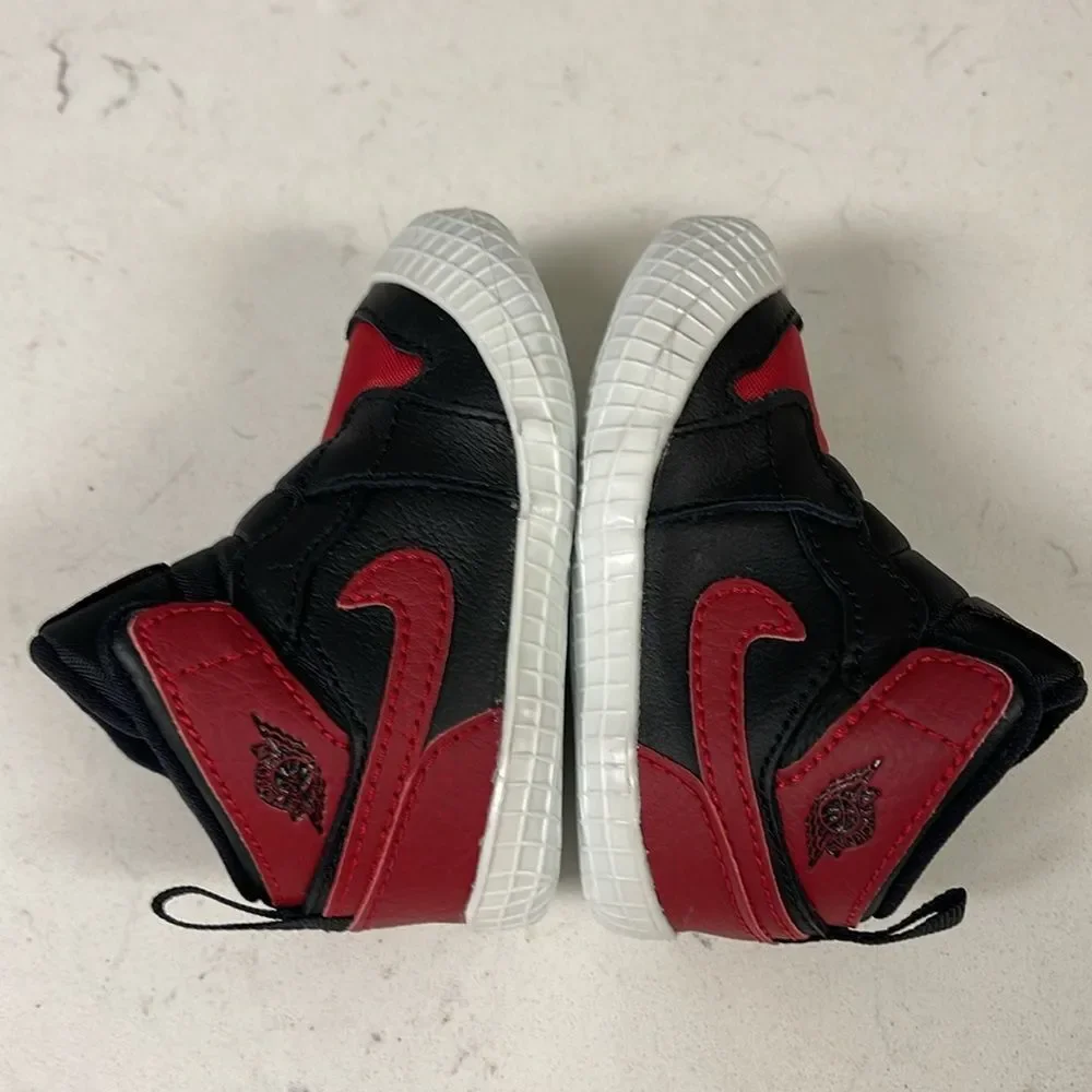2019 Air Jordan 1 Crib Bootie 'Banned' Size 3C AT3745-023 Red & Black